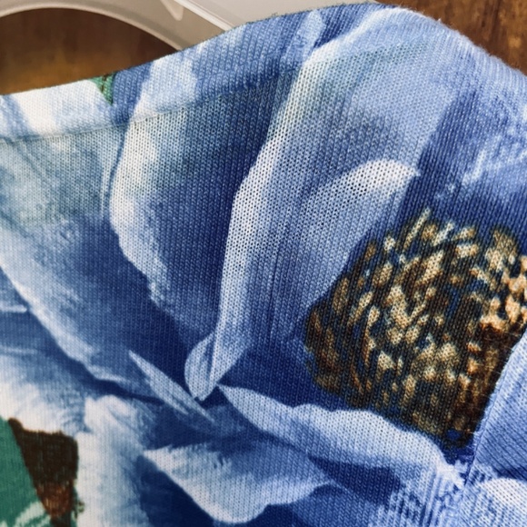 Nally & Millie 🇺🇸 Floral Print Long Sleeve Knit Shift Sweater Dress Tunic M - Picture 10 of 13